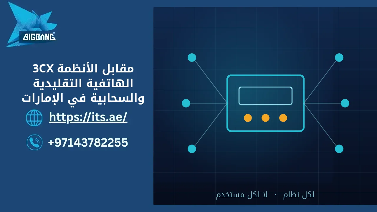 3CX مقابل الأنظمة الهاتفية التقليدية والسحابية في الإمارات (مقارنة 2026)