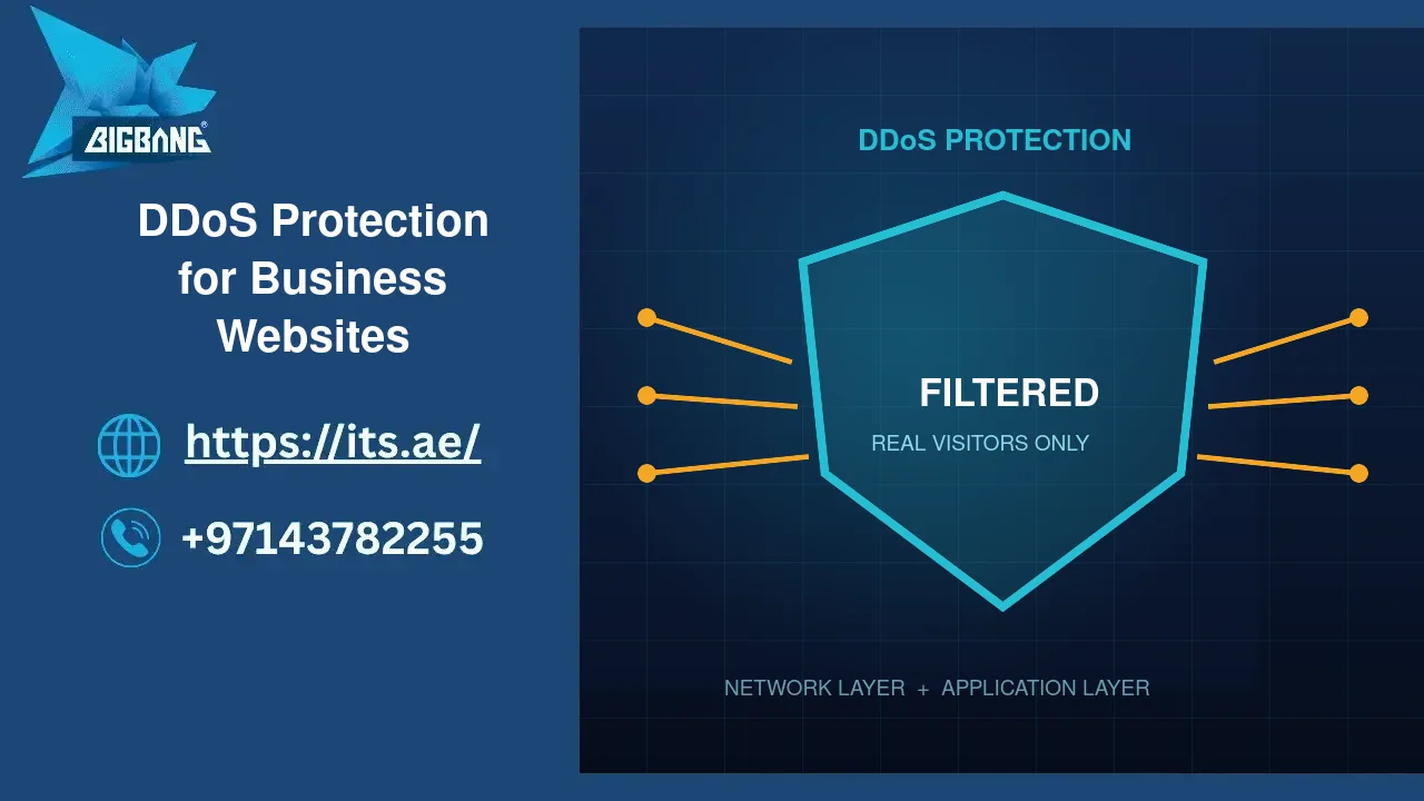 DDoS protection for business websites — network and application layer filtering
