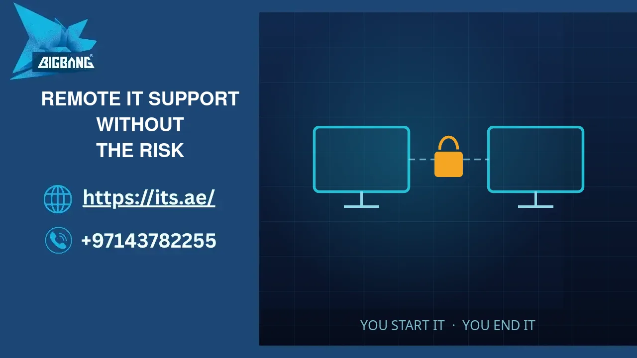 Safe remote IT support: two screens joined by a locked connection