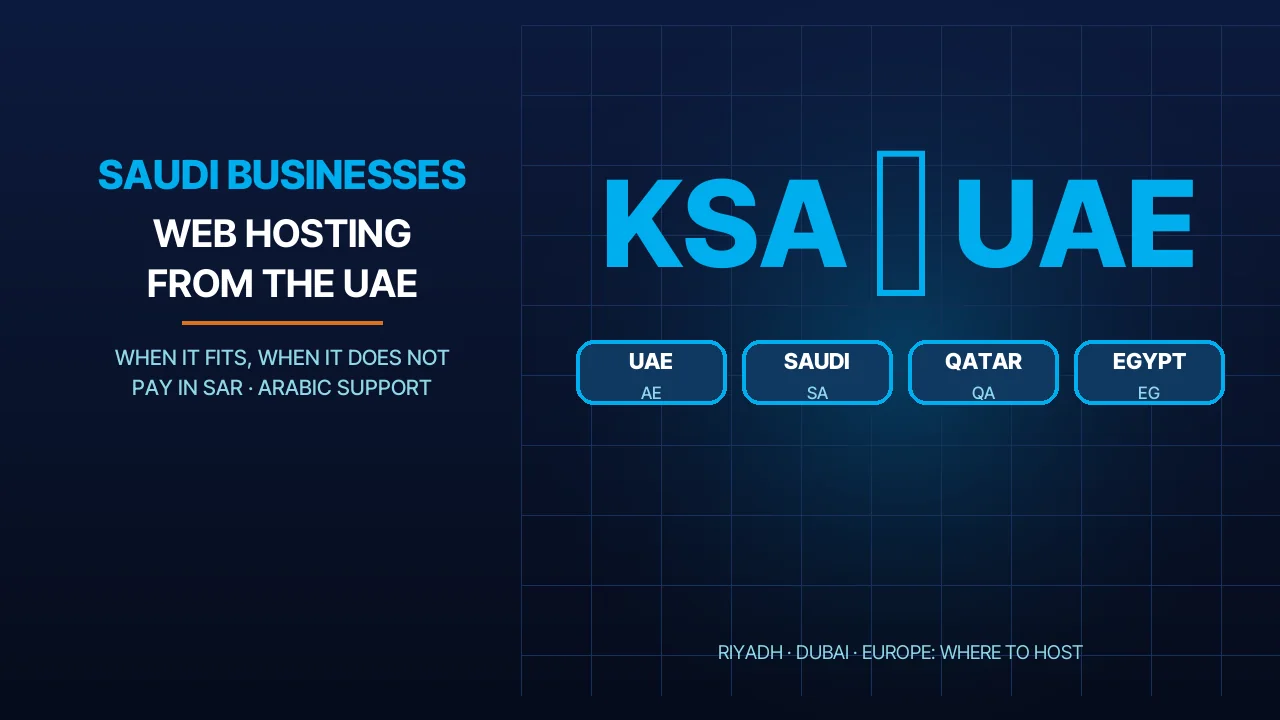Web Hosting for Saudi Businesses from the UAE: When It Fits and When It Does Not