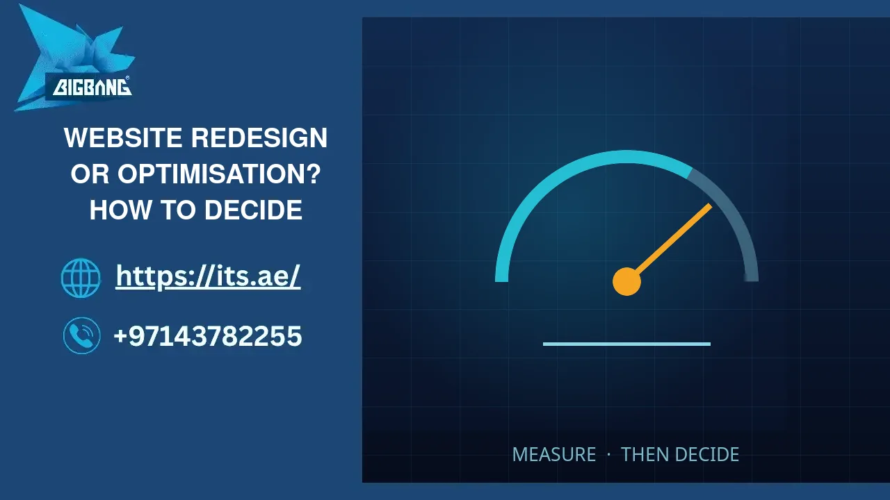 Website redesign or optimisation: a speed gauge for measuring before deciding